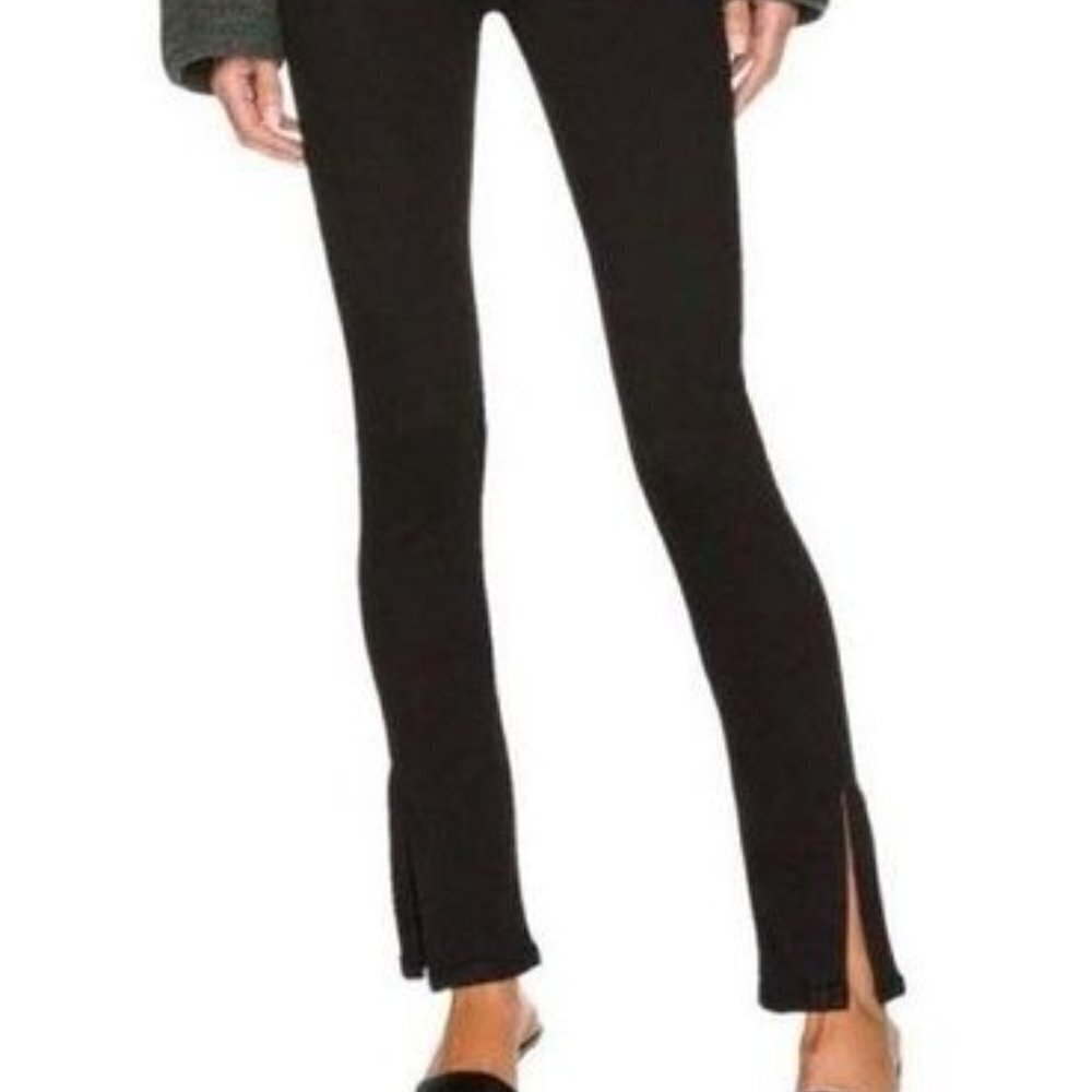 ✅ Free People We The Free Jeans Riley Slit Skinny Black High Waist Size 26